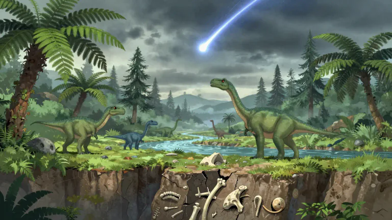 Visual representation of "cretaceous" - Relating to the last period of the Mesozoic era, when dinosaurs became extinct