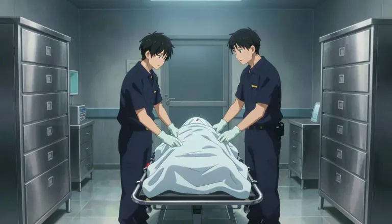 Visual representation of "morgue" - A place where bodies are kept, especially to be investigated or identified.