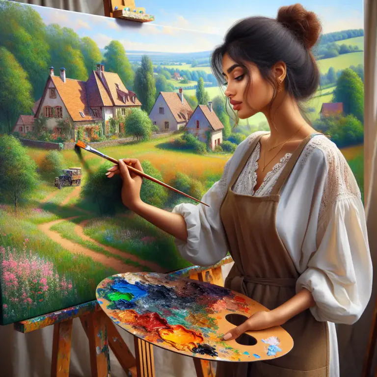 Visual representation of "acrylic" - A type of paint that dries quickly and is used by artists