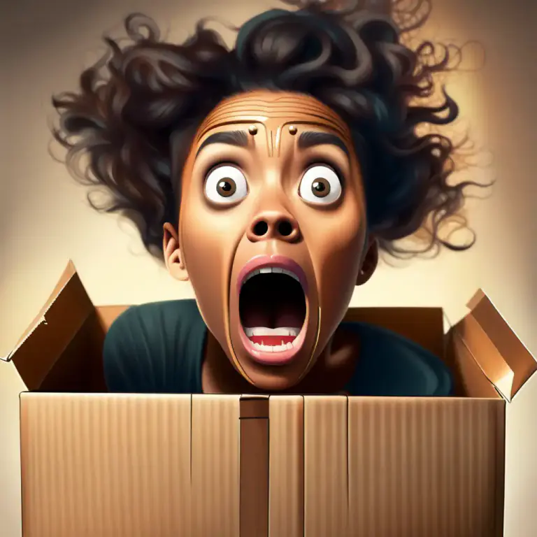 Visual representation of "take aback" - To surprise or shock someone
