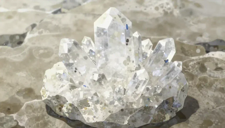Visual representation of "calcite" - A white or clear mineral that is common in limestone and chalk.