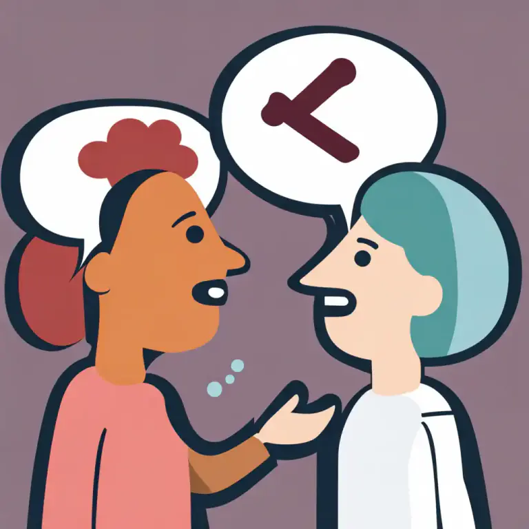 Visual representation of "not agree with" - To have a different opinion or belief about something