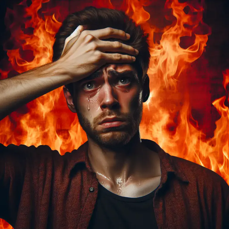 Visual representation of "fervour" - An intense heat.