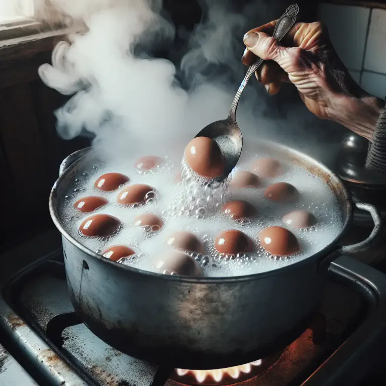 Visual representation of "boil" - When you boil something, it means you cook it in boiling water.