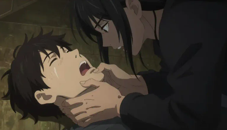 Visual representation of "strangle" - To kill someone by squeezing their throat so they can't breathe