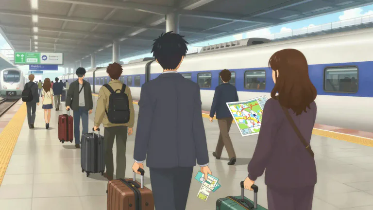 Visual representation of "a point of departure" - The place where a journey starts.