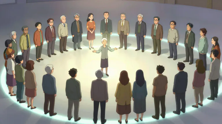 Visual representation of "comprehend" - To include someone as a part of a group or category