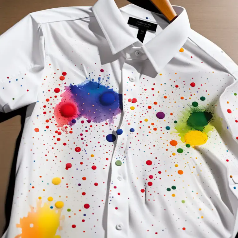 Visual representation of "splash" - a mark or spot caused by a liquid hitting or falling on something