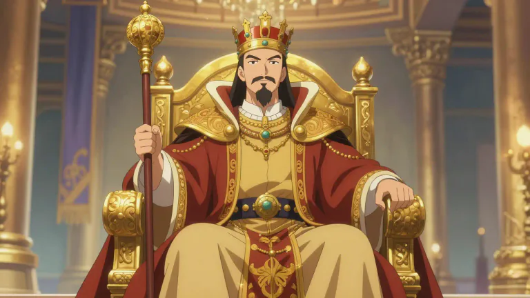Visual representation of "emperor" - The male ruler of an empire.
