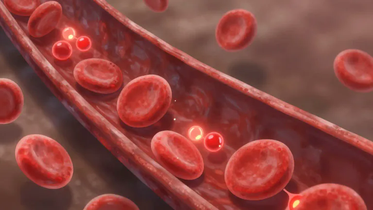 Visual representation of "hemoglobin" - A type of protein that gives blood its red color and plays a crucial role in oxygen transportation.
