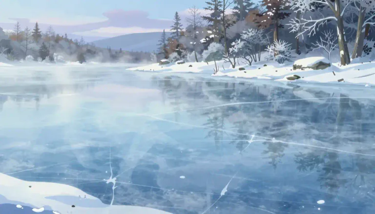 Visual representation of "freeze" - To turn into ice or another solid as a result of extreme cold