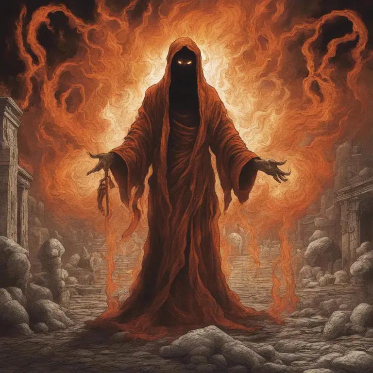 Visual representation of "the devil" - The chief evil spirit in Christianity, Islam, and other religions