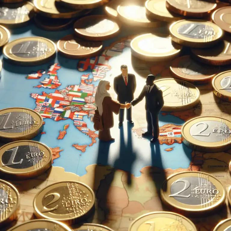 Visual representation of "emu" - European Monetary Union, an organization that handles the currency of European Union countries