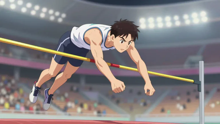 Visual representation of "jumper" - In athletics, a person who competes in events such as the high jump, long jump, or triple jump.