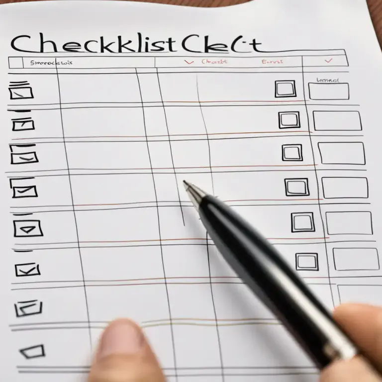 Visual representation of "mark off" - To check off or tick an item on a list once it's completed