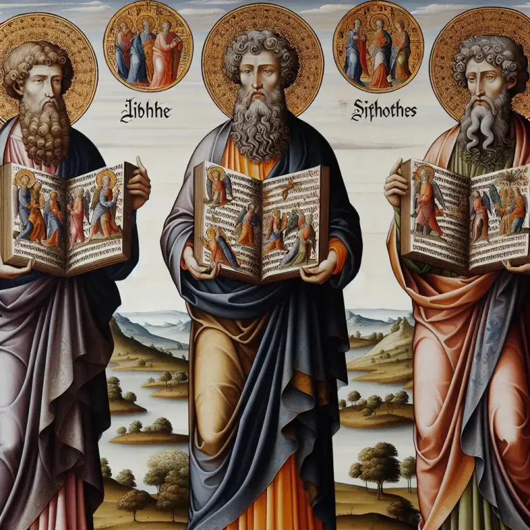 Visual representation of "synoptic" - Relating to the comparison of the Gospels of Matthew, Mark, and Luke