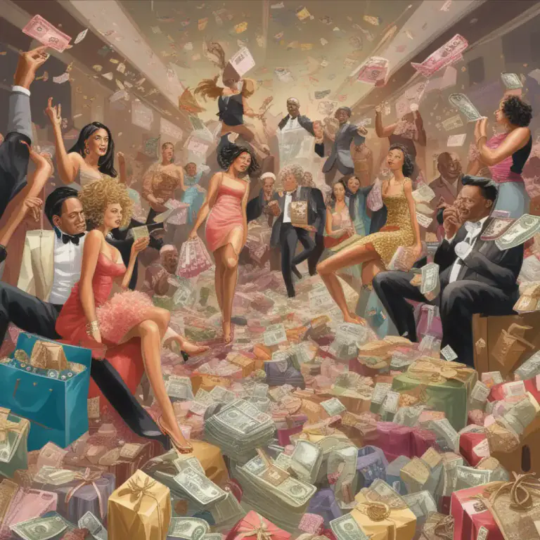 Visual representation of "orgy" - An excessive or unrestrained indulgence in an activity