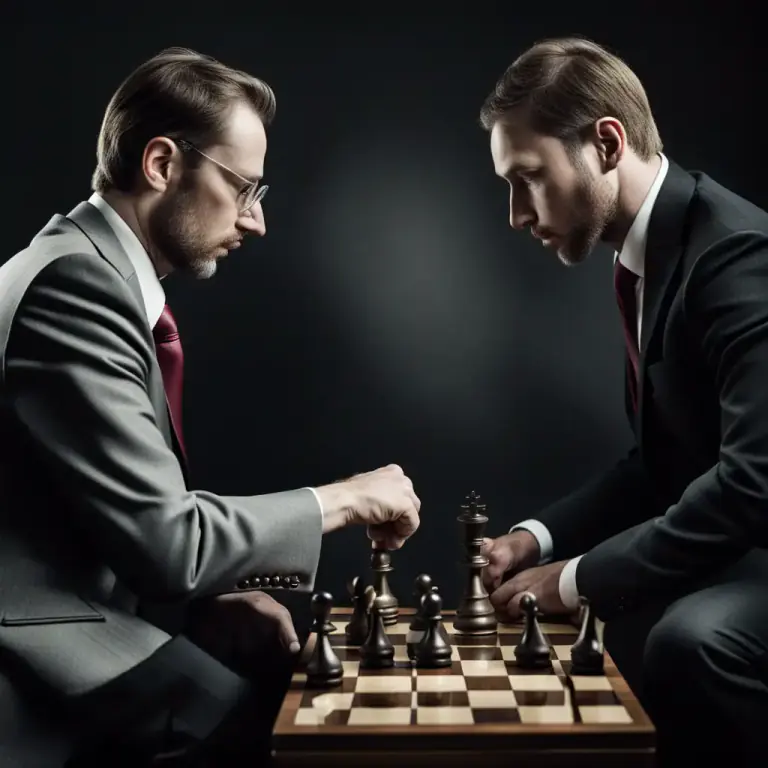 Visual representation of "checkmate" - To defeat or gain a decisive advantage over someone.