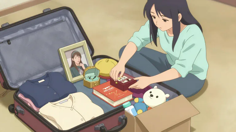 Visual representation of "belongings" - Things that you own or have with you at a particular time.