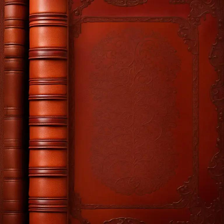 Visual representation of "roan" - A type of leather made from a sheep or goat skin that has been dyed red.