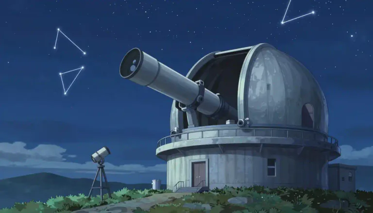 Visual representation of "observatory" - A place equipped with instruments for observing natural events like weather, stars, or planets.