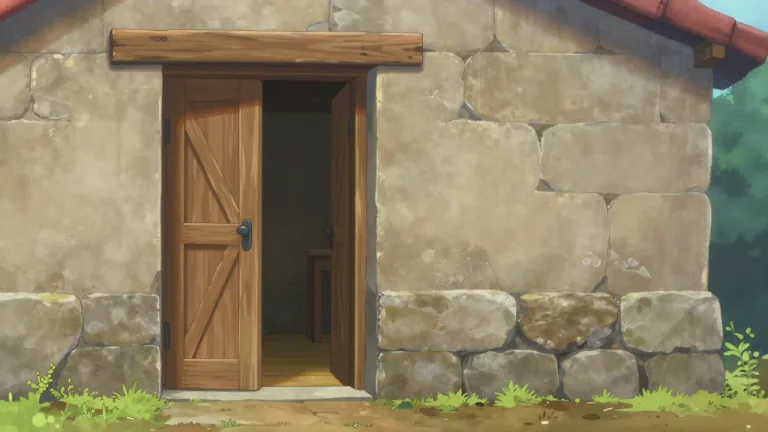 Visual representation of "doorway" - An opening into a room or building that has a door