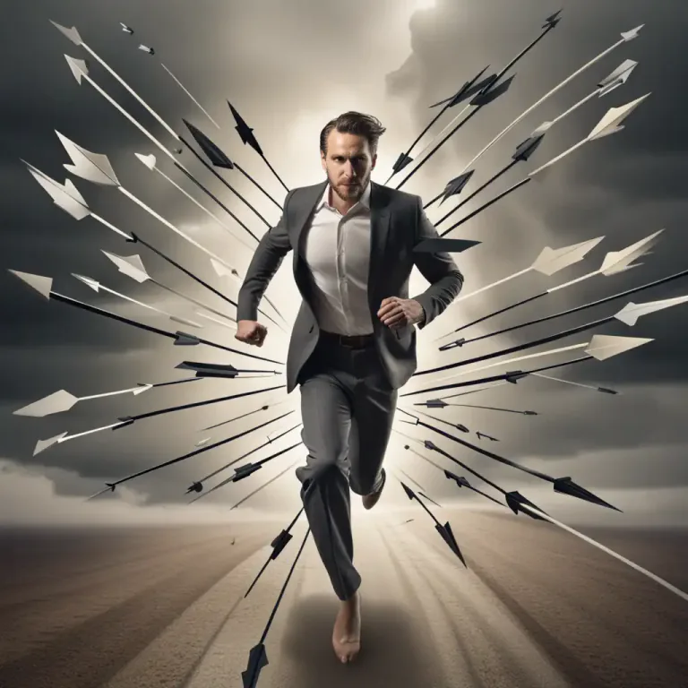 Visual representation of "gauntlet" - A severe trial or ordeal that you subject to an attack from many sides at once.