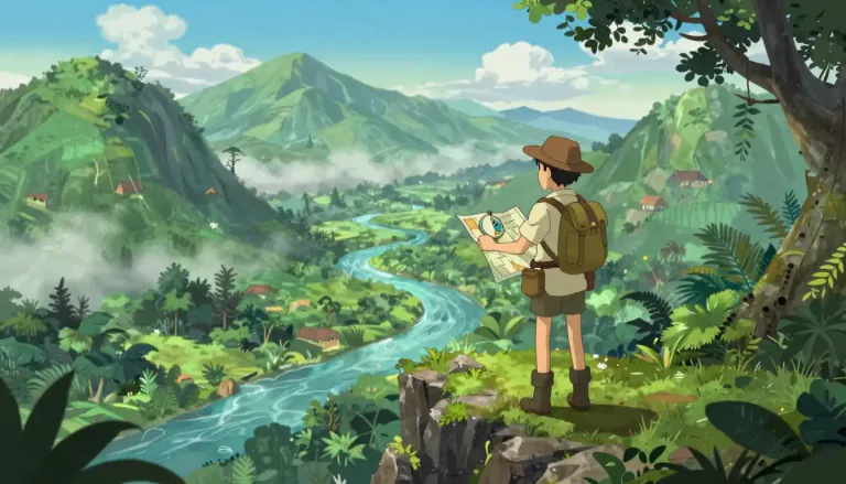 Visual representation of "explorer" - A person who goes to unknown places to find out what is there