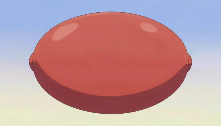 Visual representation of "oblate" - Describing a shape that is flattened at the poles and bulging at the equator.