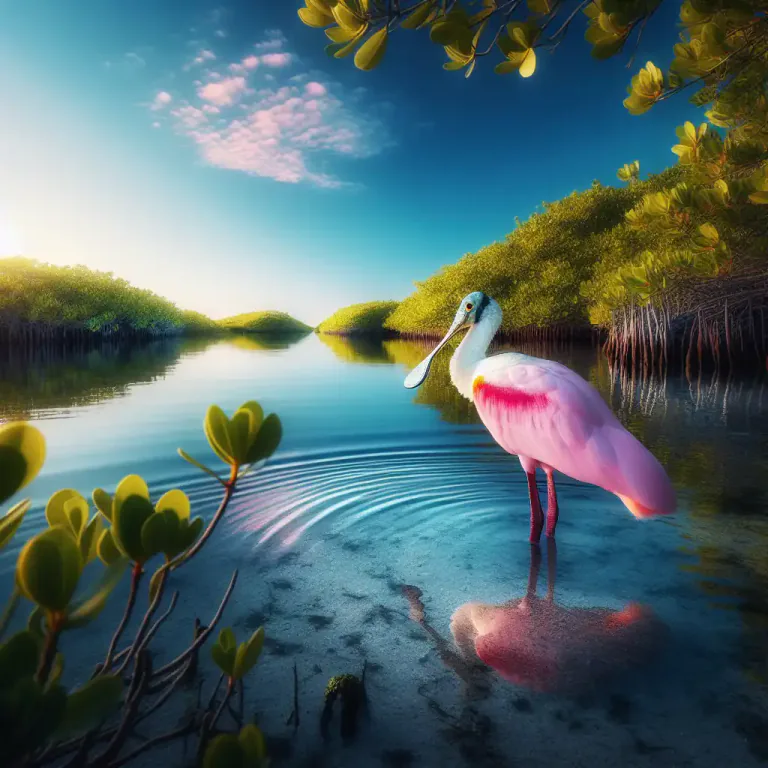 Visual representation of "roseate" - Relating to or denoting a bird of the family (Roseatidae) of wading birds with a pinkish color.