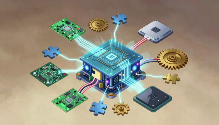 Visual representation of "harmonization" - The action of making different things come together to form a pleasing or efficient whole.