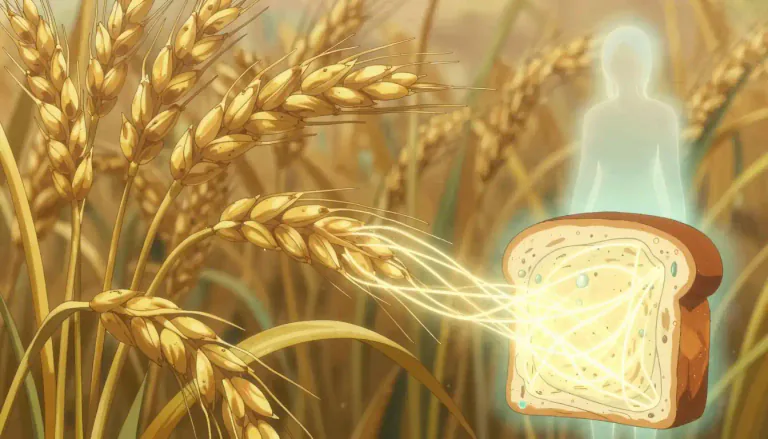 Visual representation of "gliadin" - A protein found in wheat and other grains, which is one component of gluten and can trigger immune responses in certain individuals.