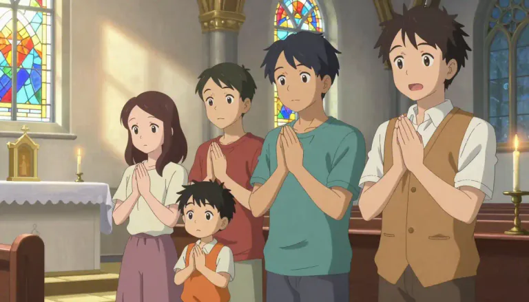 Visual representation of "religious" - Related to or believing in a religion.