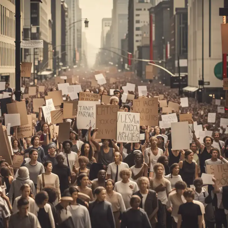 Visual representation of "rout" - A large, noisy group of people