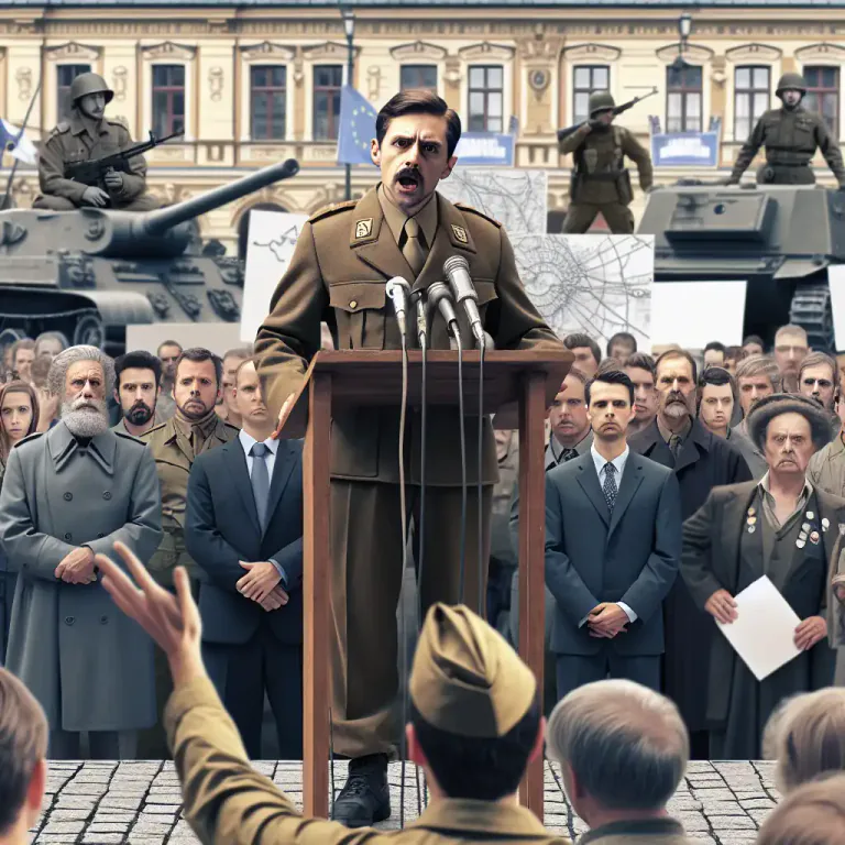Visual representation of "militarist" - Related to the belief that a country should use military force to achieve its goals