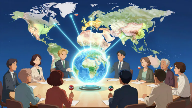 Visual representation of "commonwealth" - A group of countries or states that have political or economic connections with one another