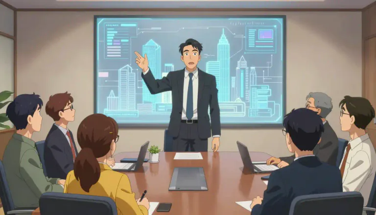 Visual representation of "executive" - Person or group in charge of managing a company or organization.