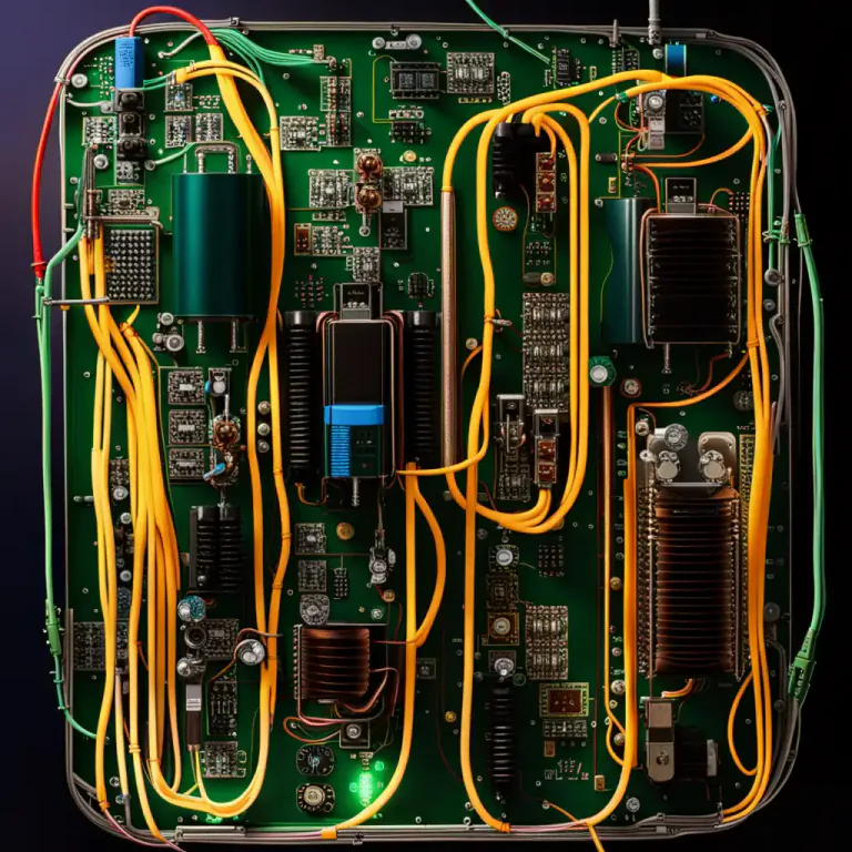 Visual representation of "condenser" - A part of device that stores electrical energy.