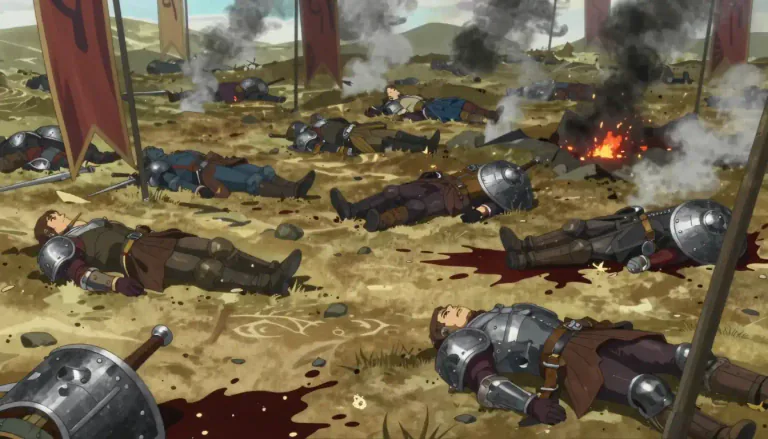 Visual representation of "bloodbath" - A widespread and brutal slaughter or killing, often in a military or violent context.