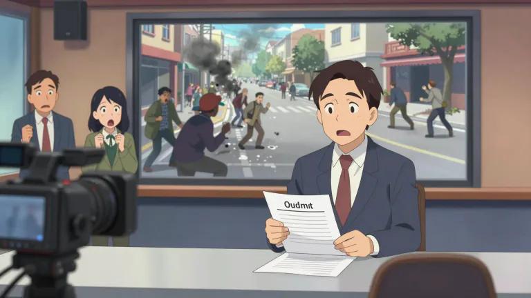 Visual representation of "misreport" - To incorrectly or falsely report on something.