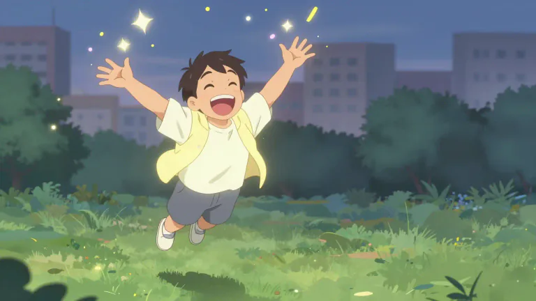 Visual representation of "high as a kite" - Used to describe someone who is very happy or excited.