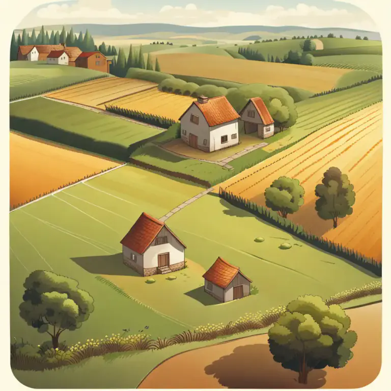 Visual representation of "area" - A region or part of a town or country