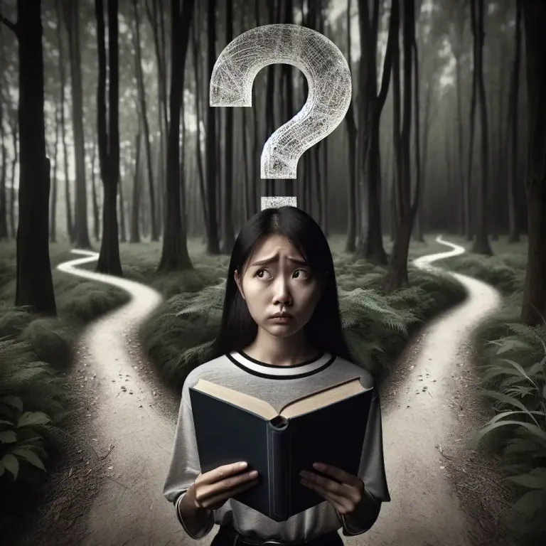 Visual representation of "ambiguity" - Something unclear or uncertain, causing confusion.