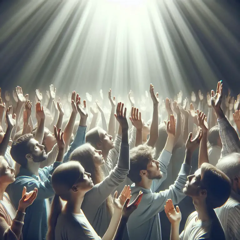 Visual representation of "exalt" - In biblical or religious context, to glorify or worship God