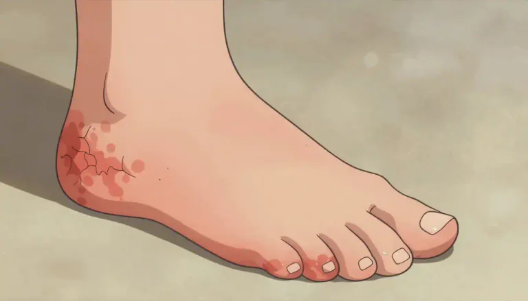 Visual representation of "tinea" - A fungal infection of the skin, hair, or nails caused by dermatophytes.