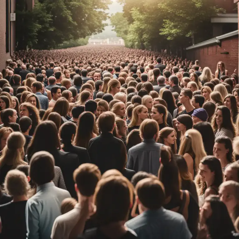 Visual representation of "turnout" - An act of coming forth; egress.