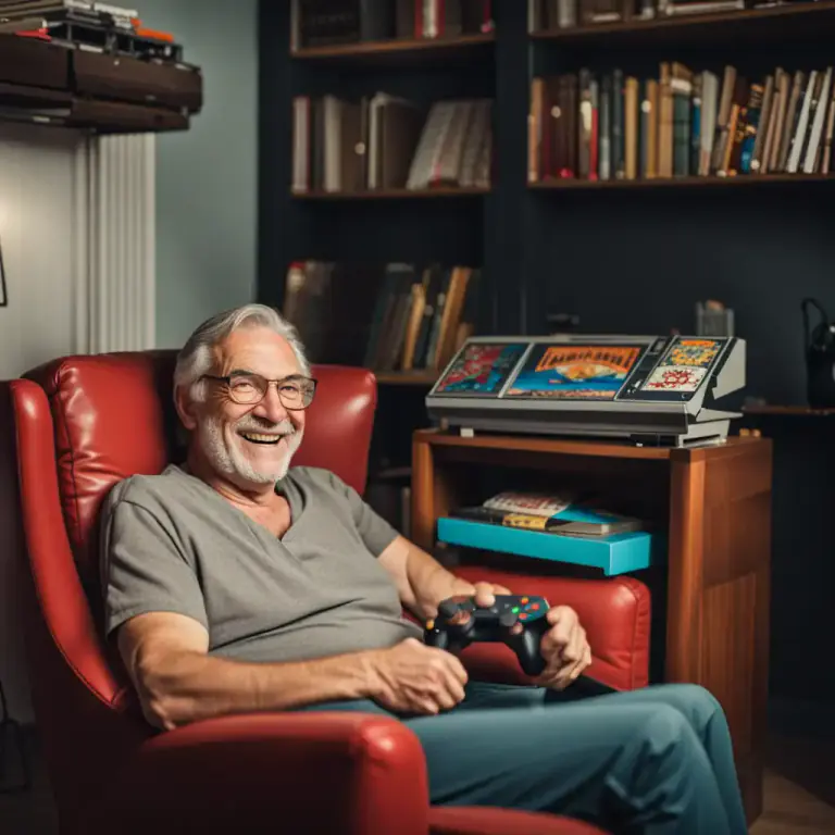 Visual representation of "a/somebody’s second childhood" - A period in a person’s adult life when they have similar interests as they had when they were a child.
