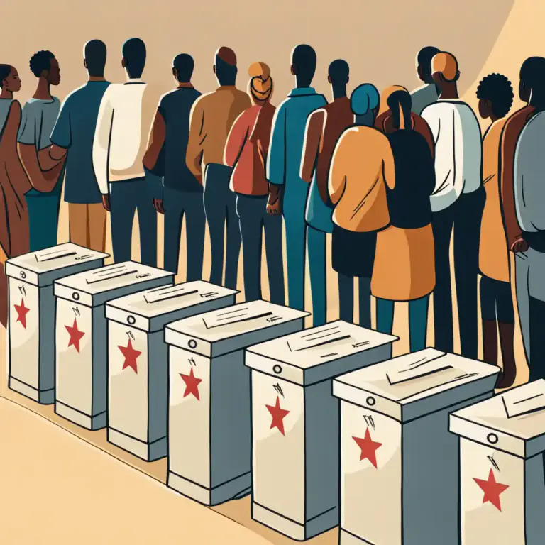 Visual representation of "have your say" - Express your opinion or participate in a decision.
