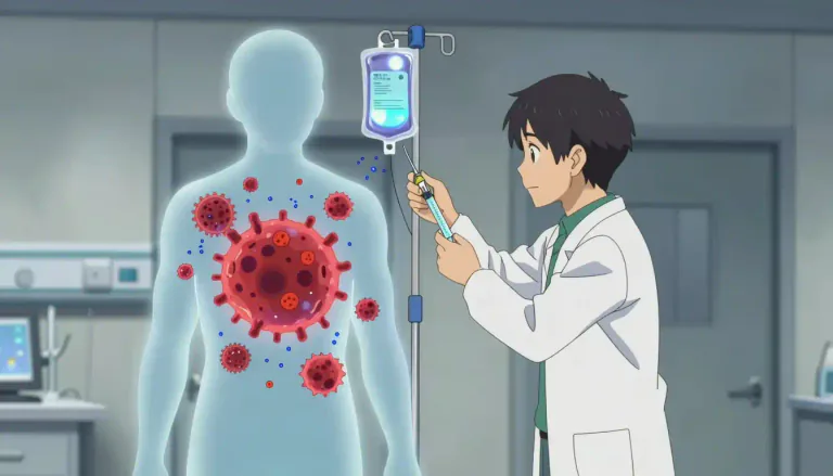 Visual representation of "vinblastine" - Vinblastine is a chemotherapy drug used to treat certain types of cancer by inhibiting the growth of cancer cells.