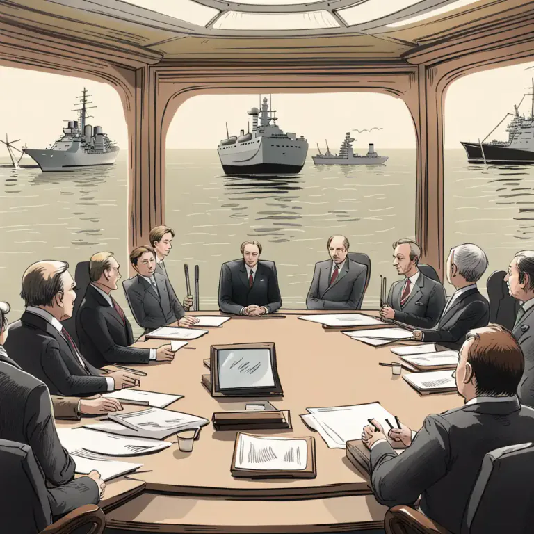 Visual representation of "gunboat" - A show of military power, specifically to influence or intimidate.